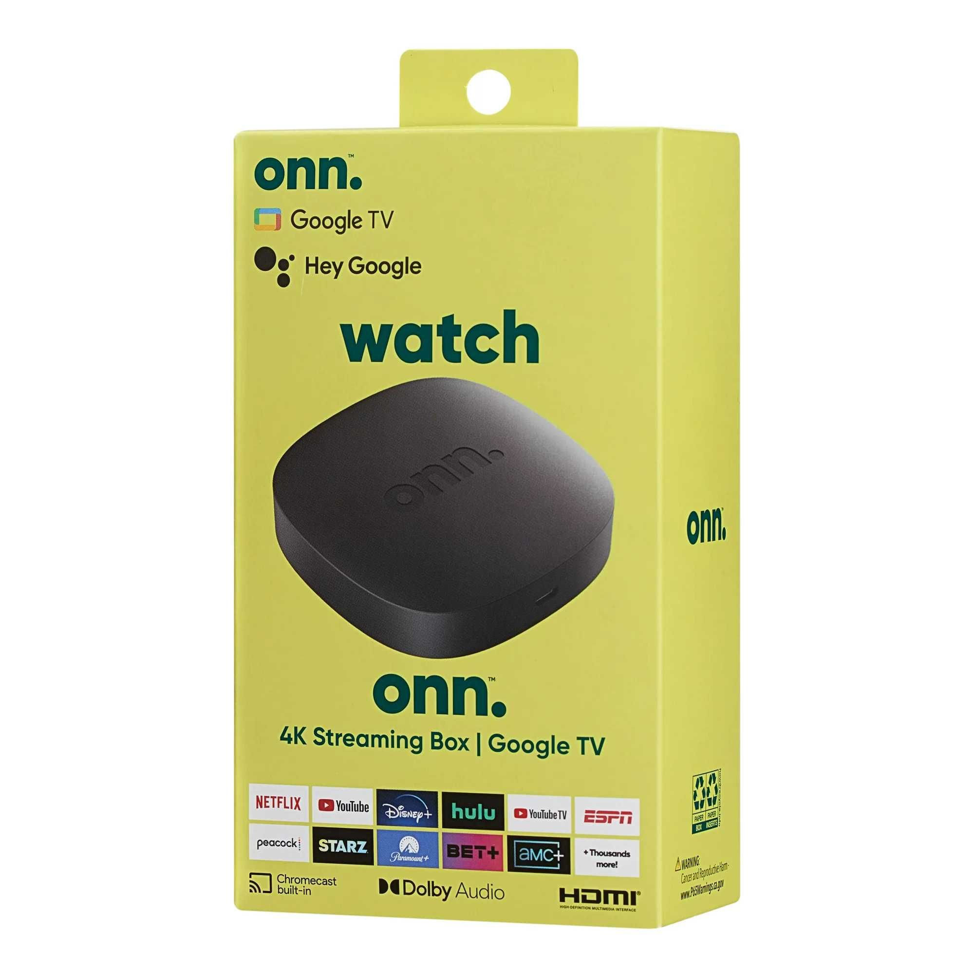 ONN 4K Google TV Android ТВ приставка TV Box
