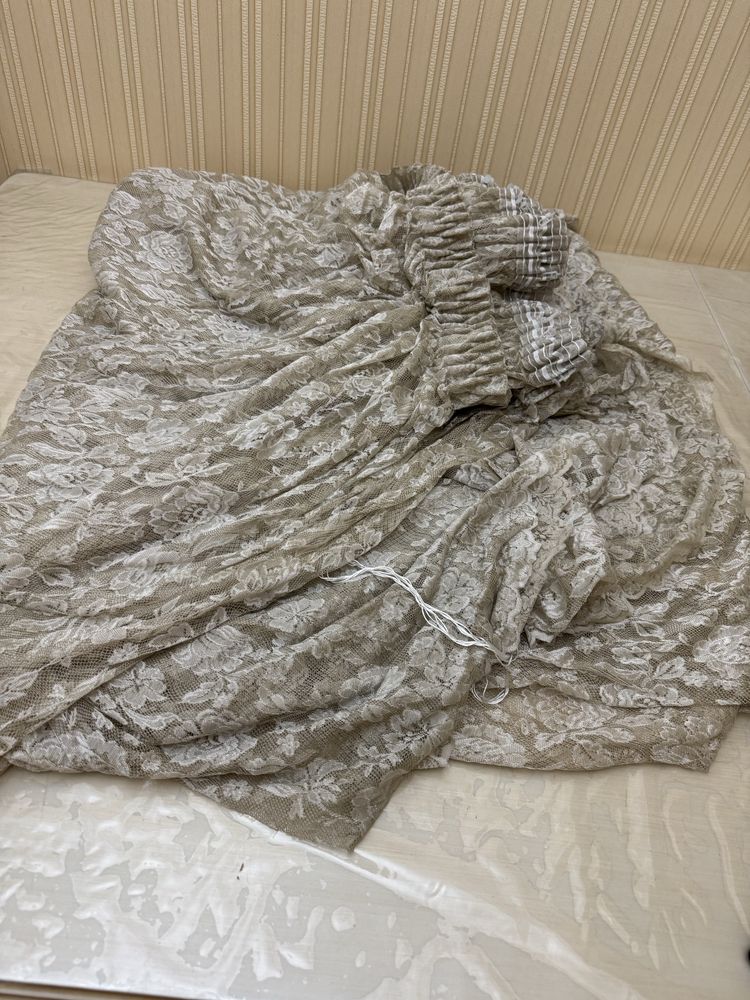 Продам тюль, гепюровый б/у