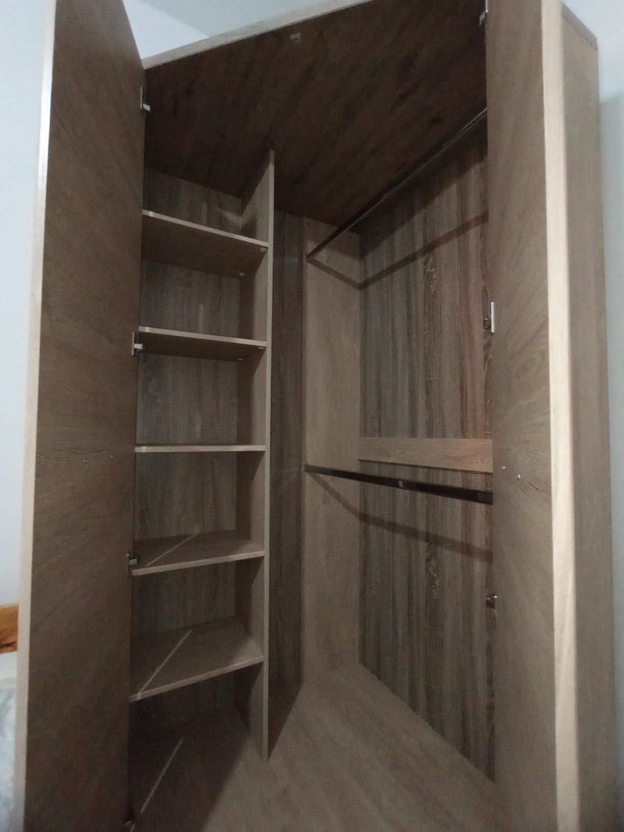 Шкаф угловой ANREX Дизель 2D, 101x210х101 см, коричневый
