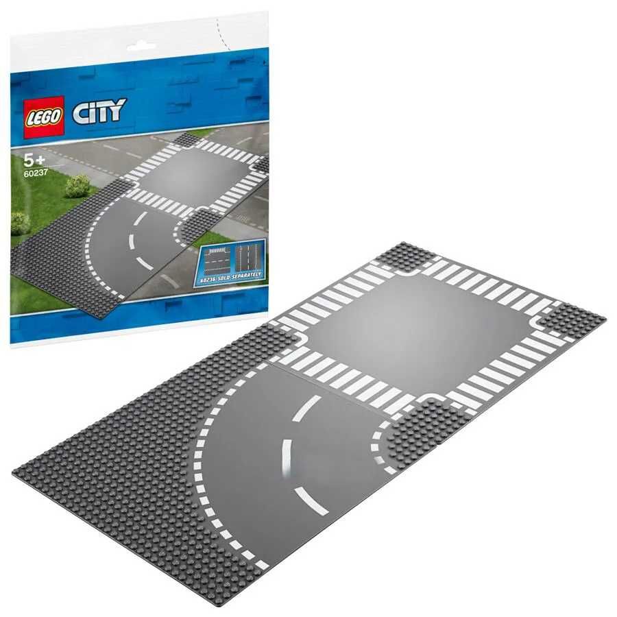 LEGO 60236 Прямой и Т-образный перекрёсток 60237 Поворот и перекрёсток