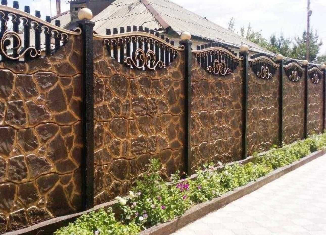 Еврозабор с установкой Шлакоблок Кирпич Брусчатка Ворота забор ограда