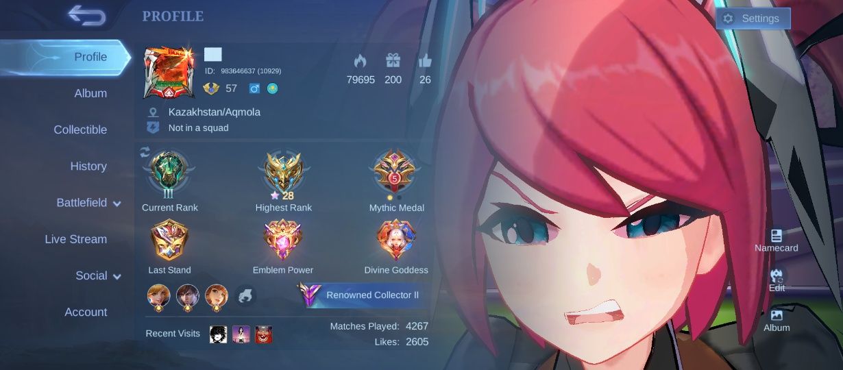 Mobile legends Account