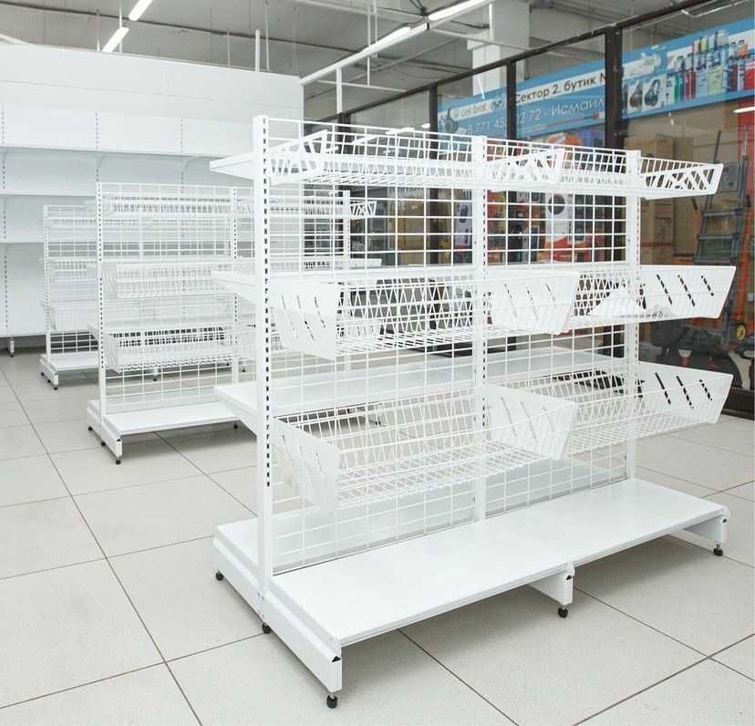 Металлический стеллаж сборный, торговые стеллажи, железная мебель asts