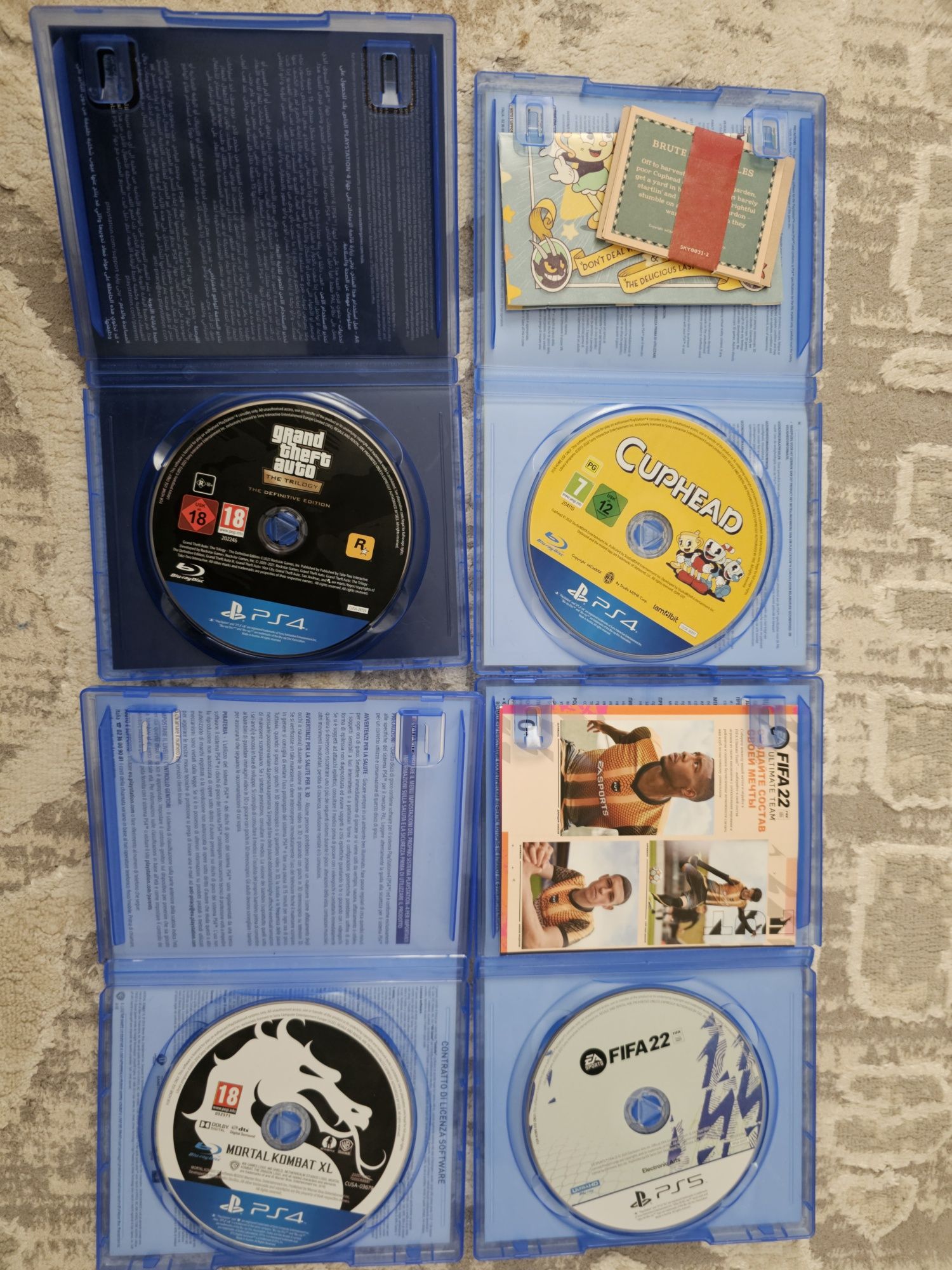 Продаётся 4 игр пс диски