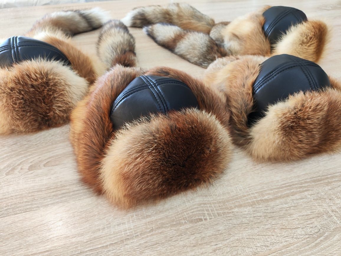 Тымаки новые из меха лисицы