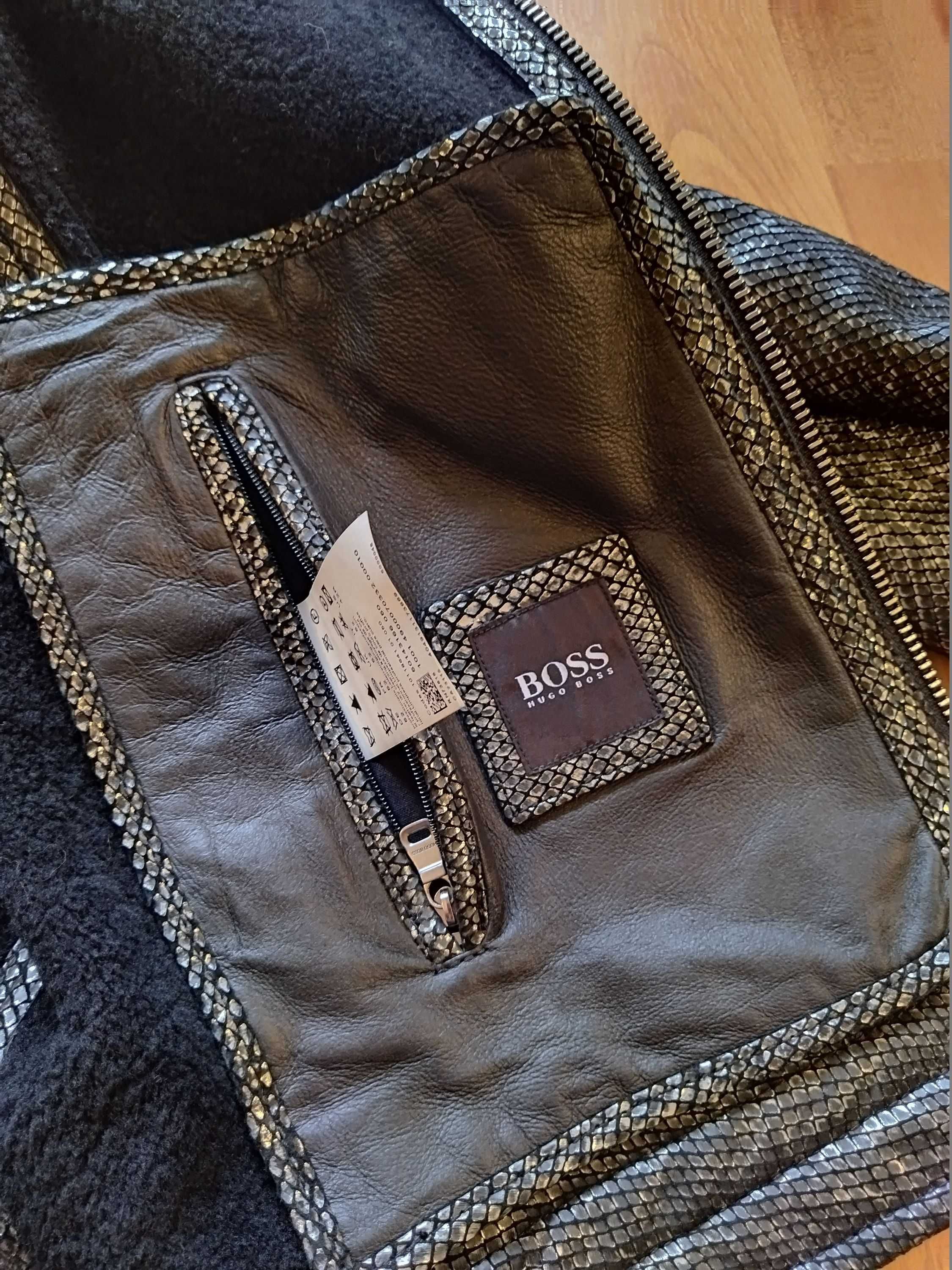 Дубленка Hugo Boss (Германия),зима,"кожа питона",оригинал,новая,р-р 52
