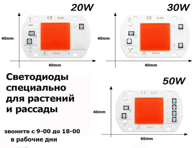 для растений и рассады ФИТО свето-диоды лампы светильники прожектора