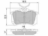 Колодки тормозные зад  Audi A3