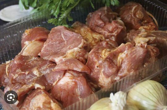 Свинина шашлык маринованное мясо