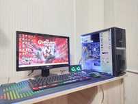 Игровой компьютер Core i3/12GB/SSD/HDD/P 104-100 + 20 дюймовый монитор