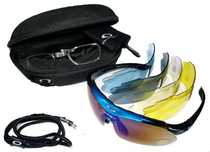 Очки спортивные Oakley в футляре комплект 5 пар стекол с поляризацией