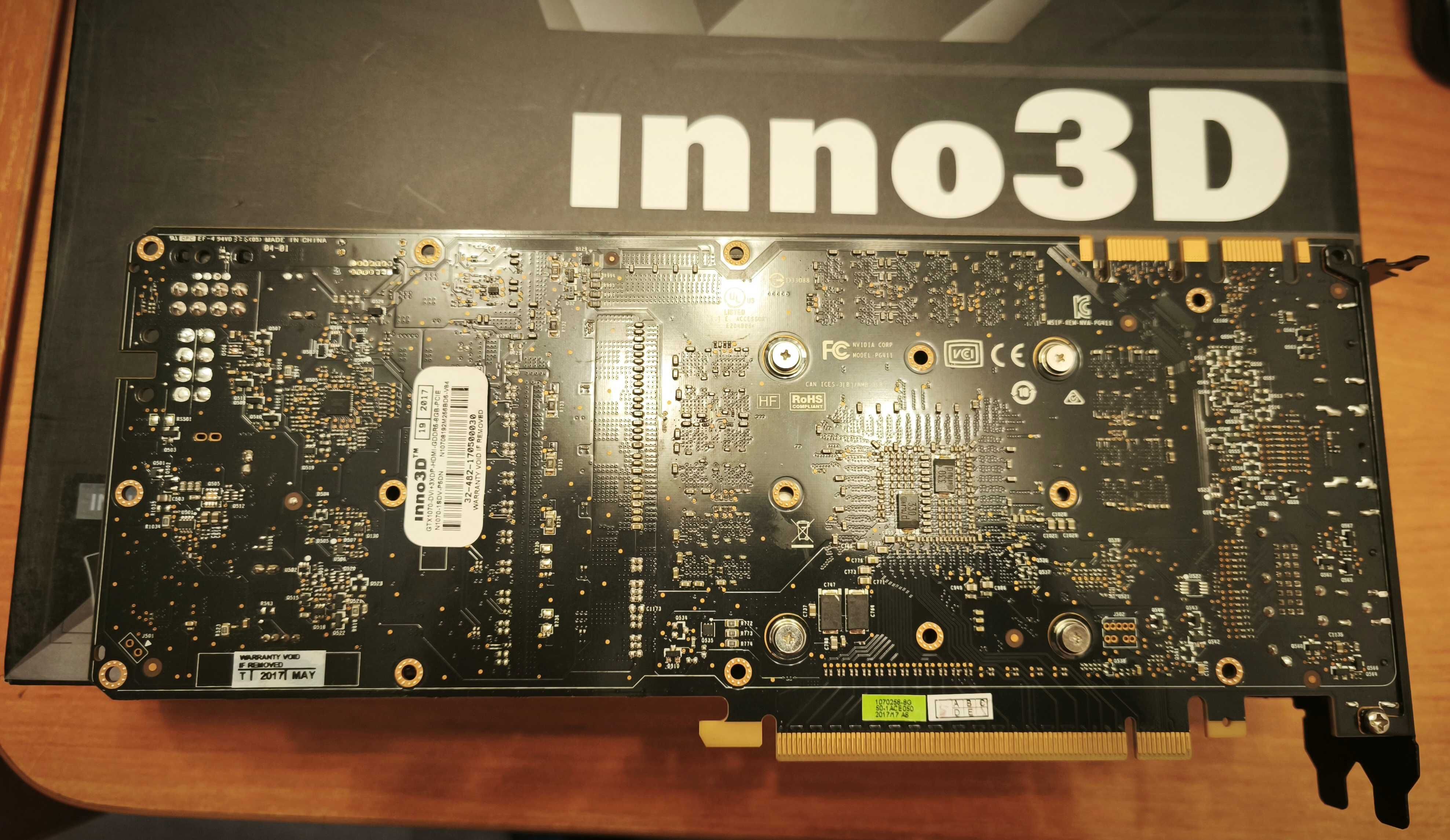 Продам видеокарту Inno 3D GTX 1070 8Гб