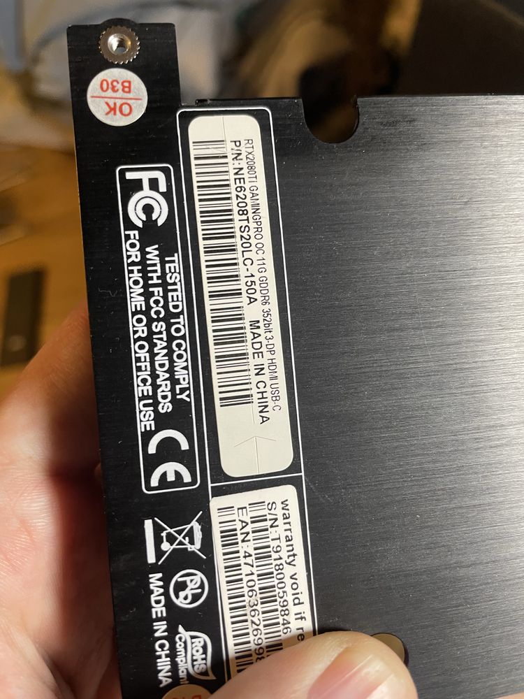 Заводская система охлаждения на Palit GamingPro OC RTX2080Ti