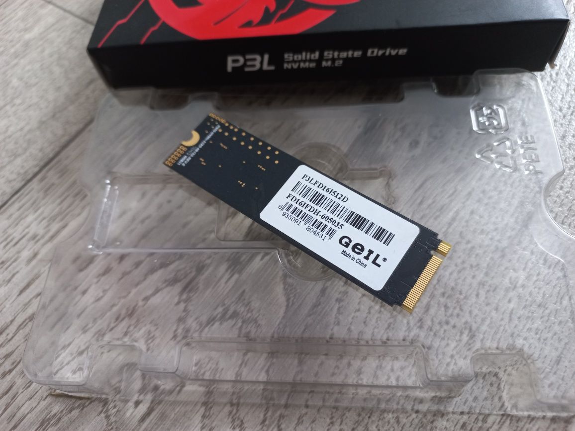 M.2 SSD диск GEIL P3L 512GB, NVMe! Состояние идеальное!!!