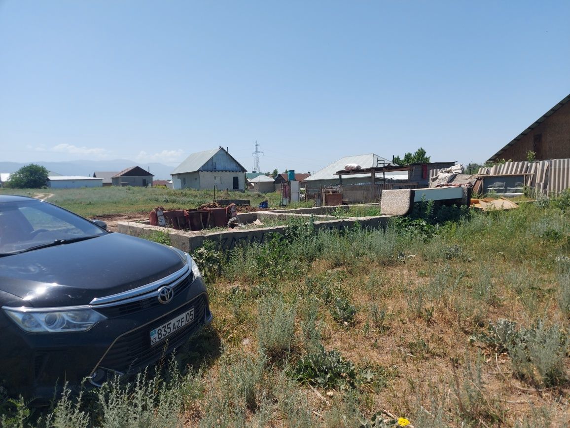 Продам землю 8сот фундамен на времянку 12/4