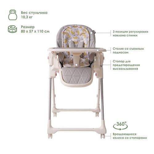 Продам высокий cтульчик для кормления от компании iLovi Frutti Mint