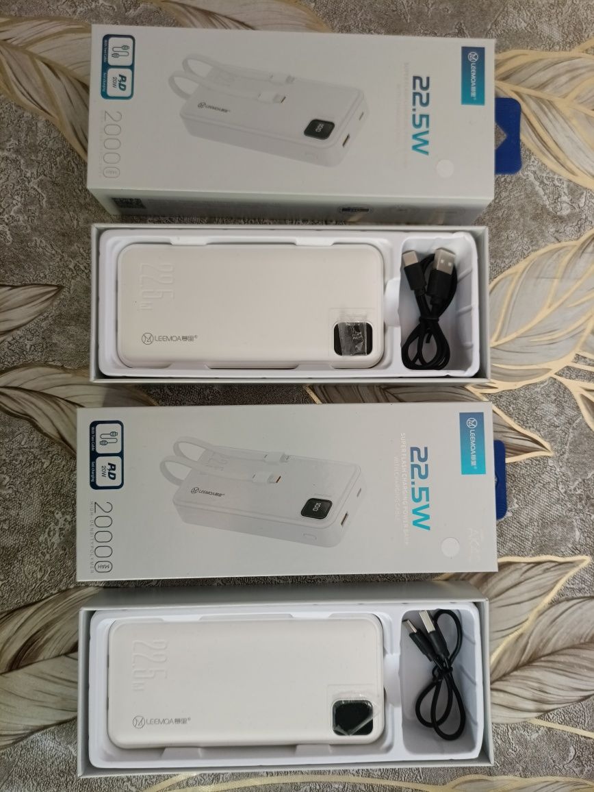 Повер Банк Power Bank 22.5W.  Зарядит 4 раз, iPhone, Type C, Micro USB