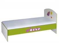 Кровать подростковая Polini kids Basic "Elly", (белый-зеленый)