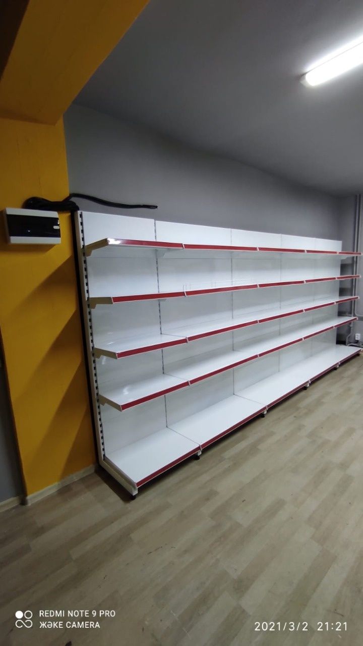 Стеллаж металлические полки для магазина и гаража витрины прилавки