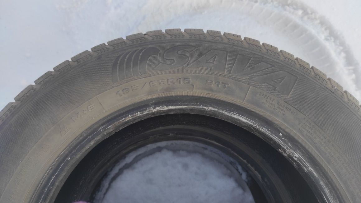Шины Sava 195/65 R15. Зима. Пара.