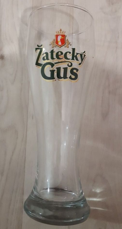 Пивной стеклянный бокал "Zatecky Gus" объём 0.5 на подарок, Новые!!!