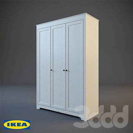 Платяной шкаф 3-дверный IKEA Aspelund 117*190 см.
