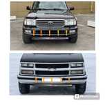 Защита бампера на Toyota land cruiser 100 Chevrolet tahoe 400