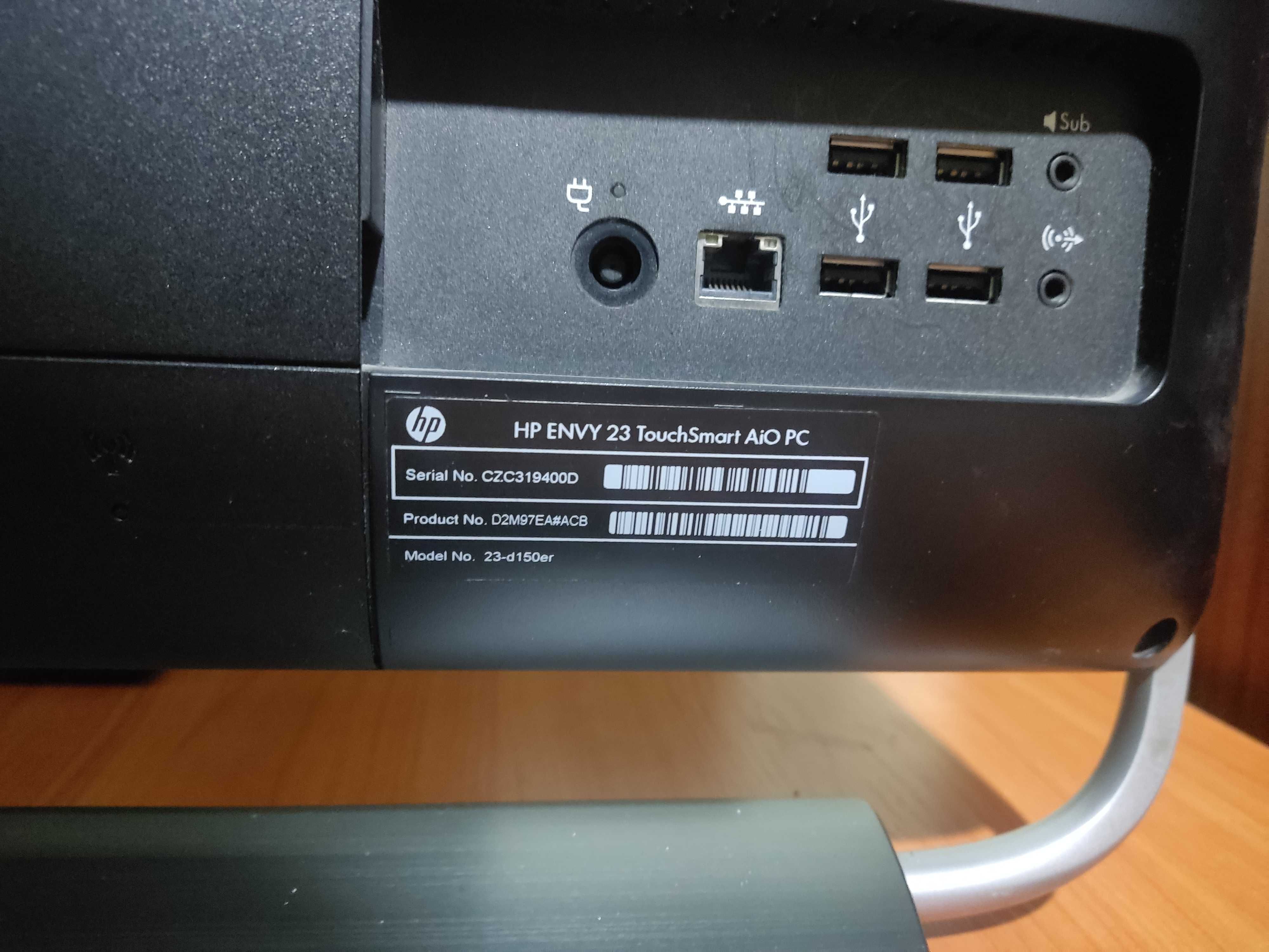 Быстрый моноблок HP ENVY 23" с сенсорным экраном SSD Win 11 Гарантия
