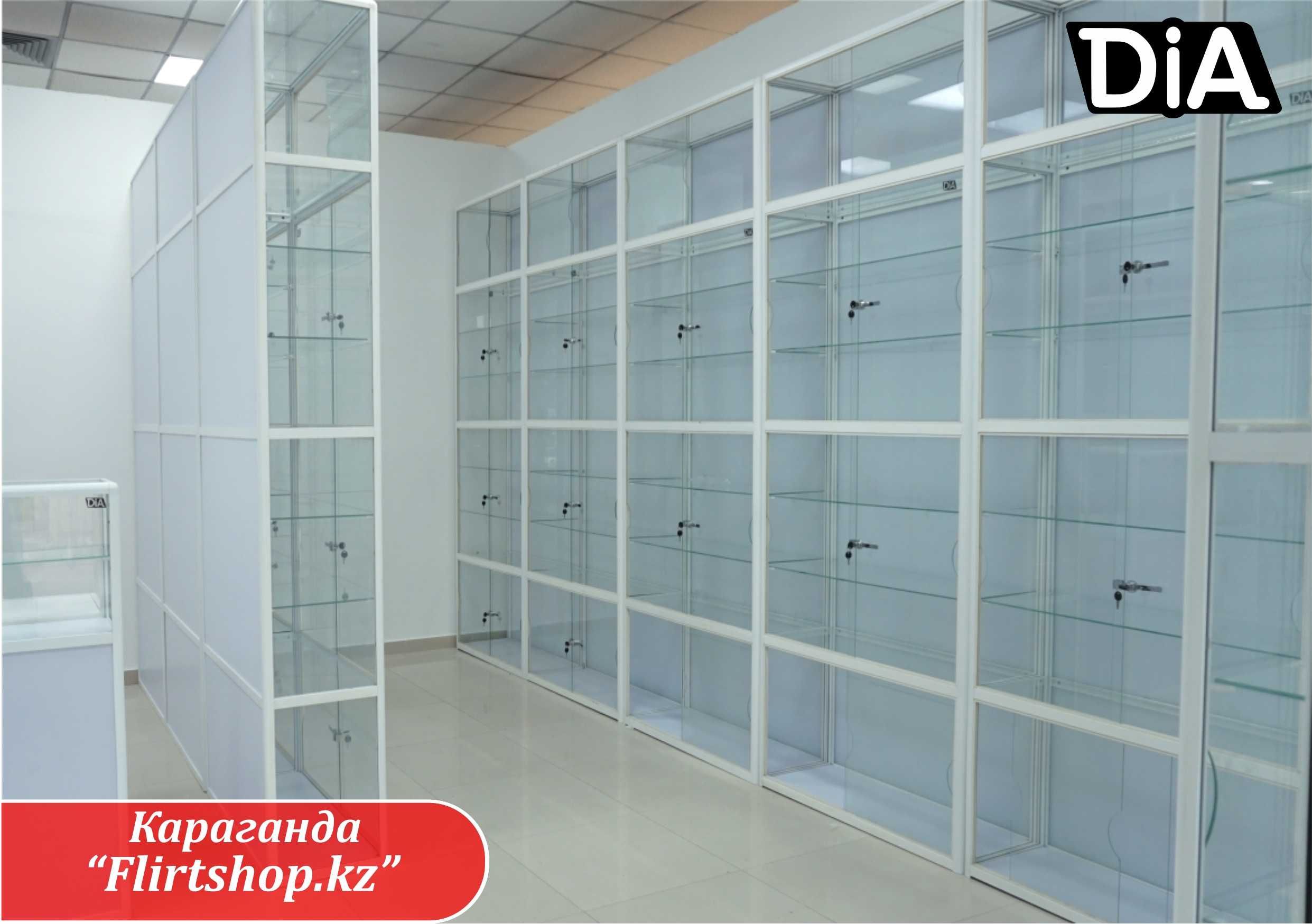 Прилавок витрина стеклянная из профиля, оборудование для магазина asvp
