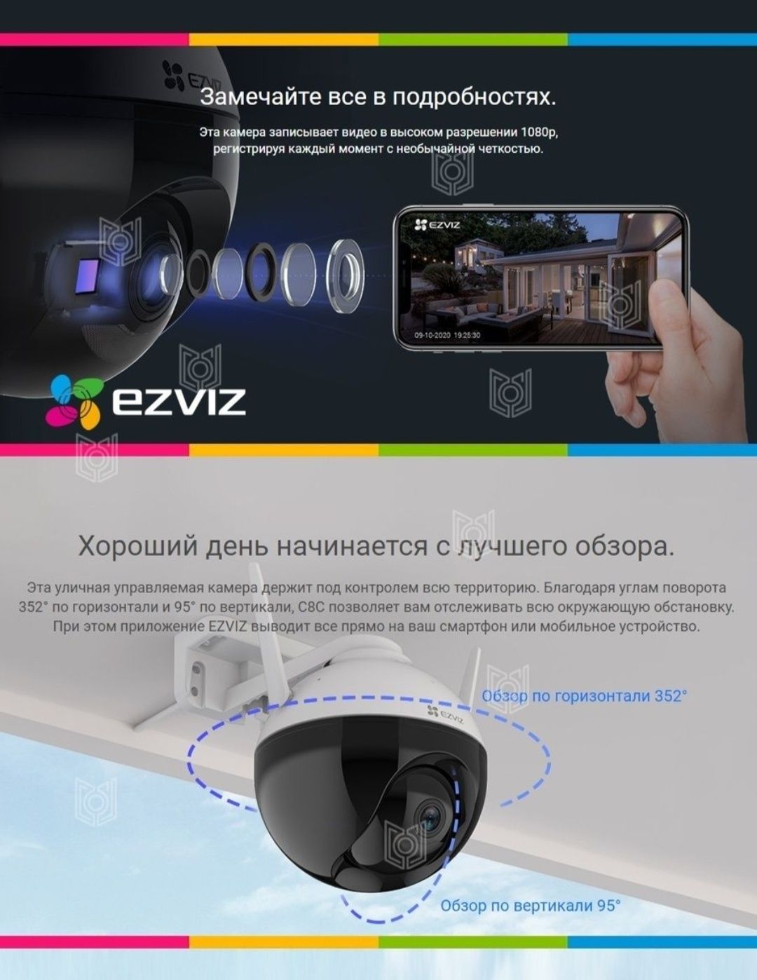 Продам новую уличную IP камеру Ezviz C8C+32 Гб флеш-карта!