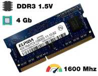 Оперативная память Elpida DDR3 8Gb 1600 Mhz PC3-12800S Rank 2x4 ГБ