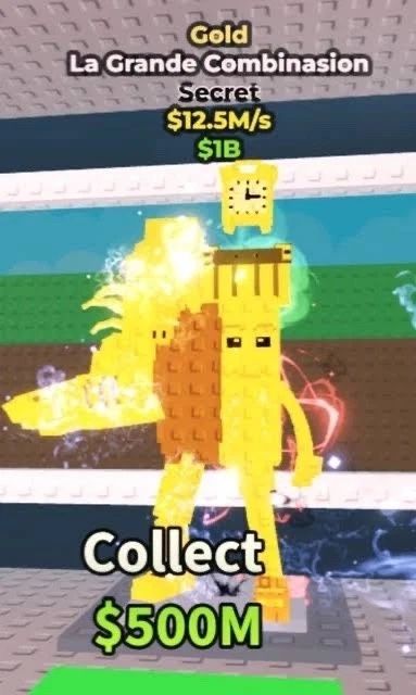Golden la grande combinasion | 12.5m/second  steal a brainrot