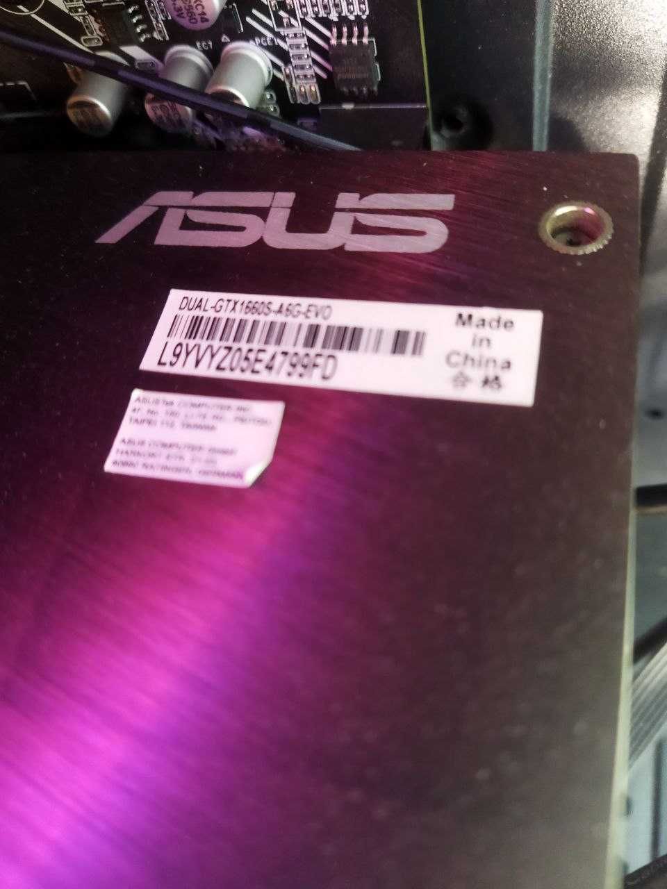 ASUS GTX 1660 SUPER OC 6GB  — отличное состояние, б/у