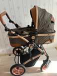 Коляска-люлька Ining baby KT309, коричневый 2в1
