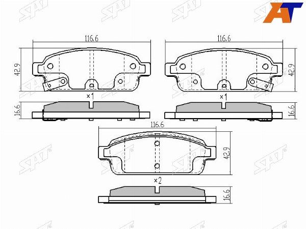 Колодки тормозные Opel Astra