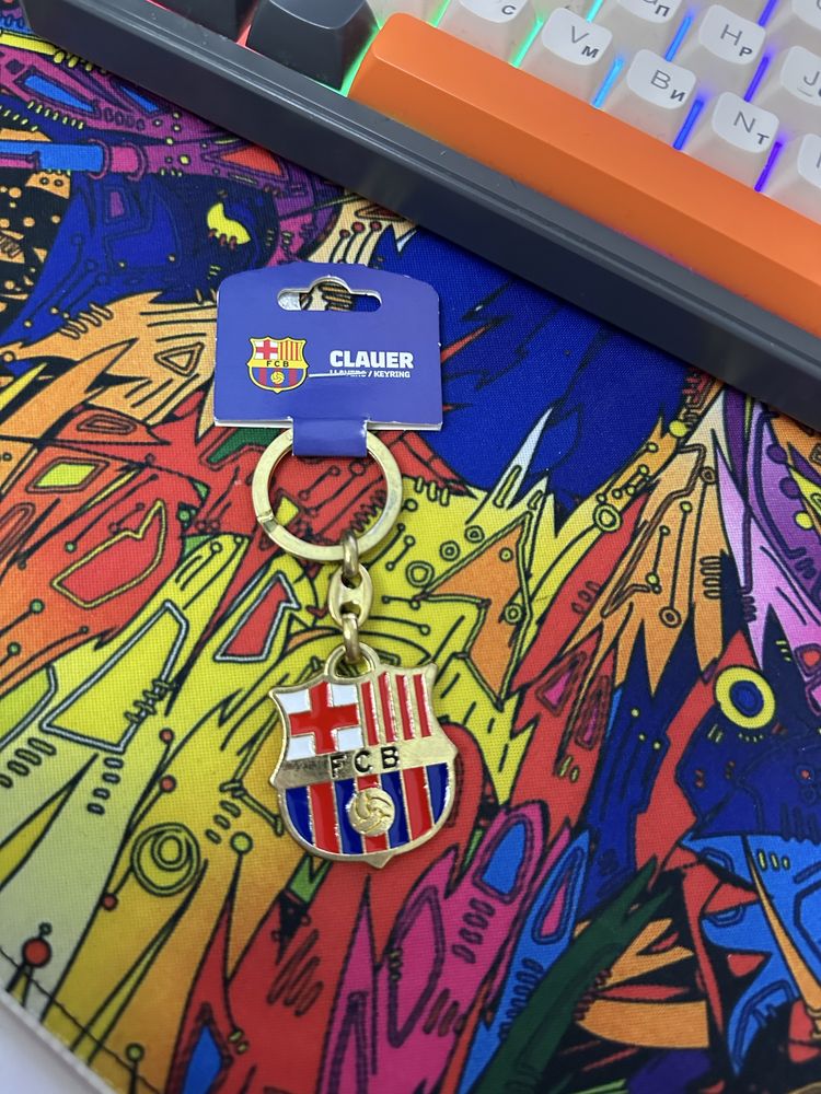 Набор FC Barcelona: кошелек + оригинальный брелок (новые)