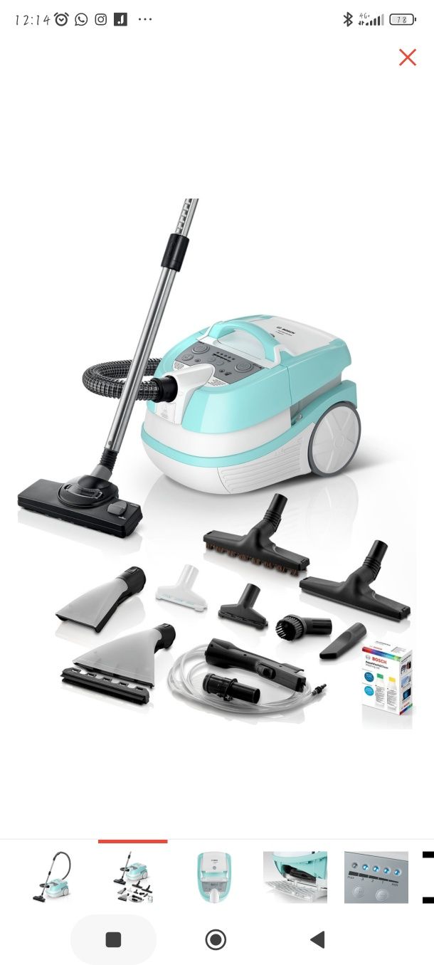 Пылесос Bosch BWD420HYG голубой