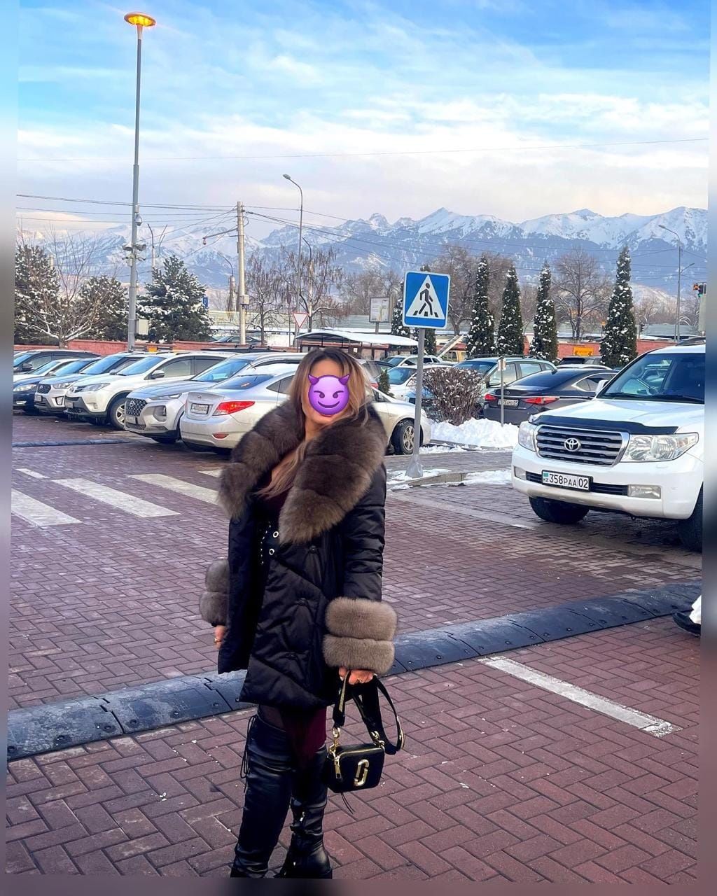 Куртка с мехом Песца воротник