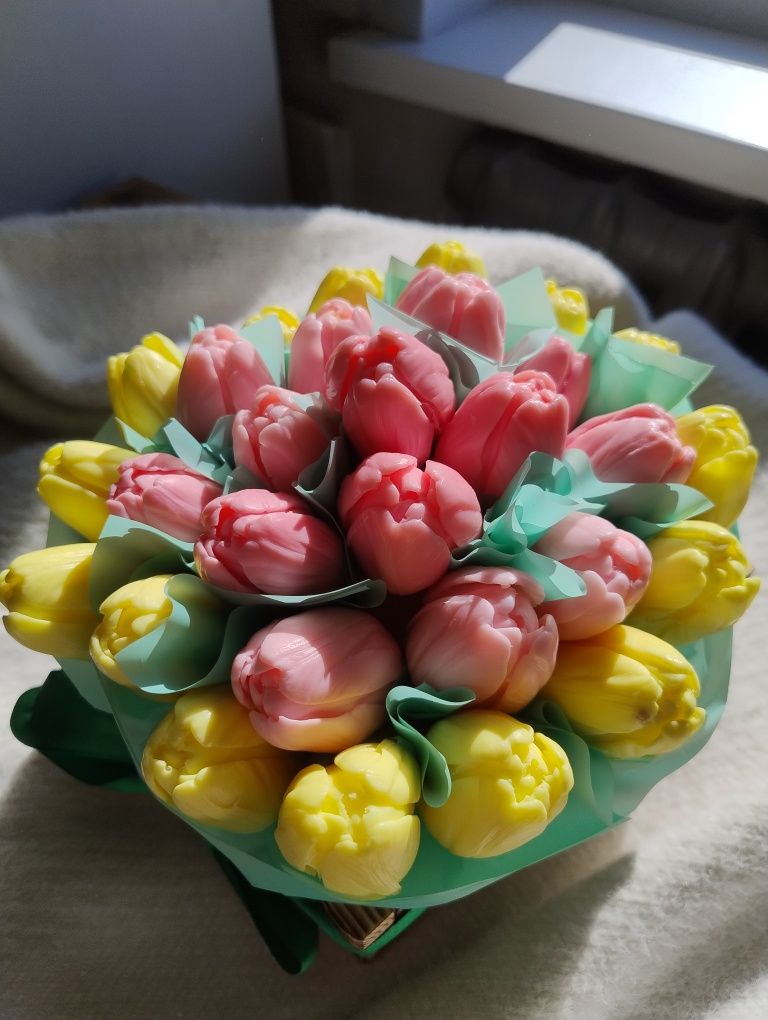 Букет из мыла. Аромат пион .