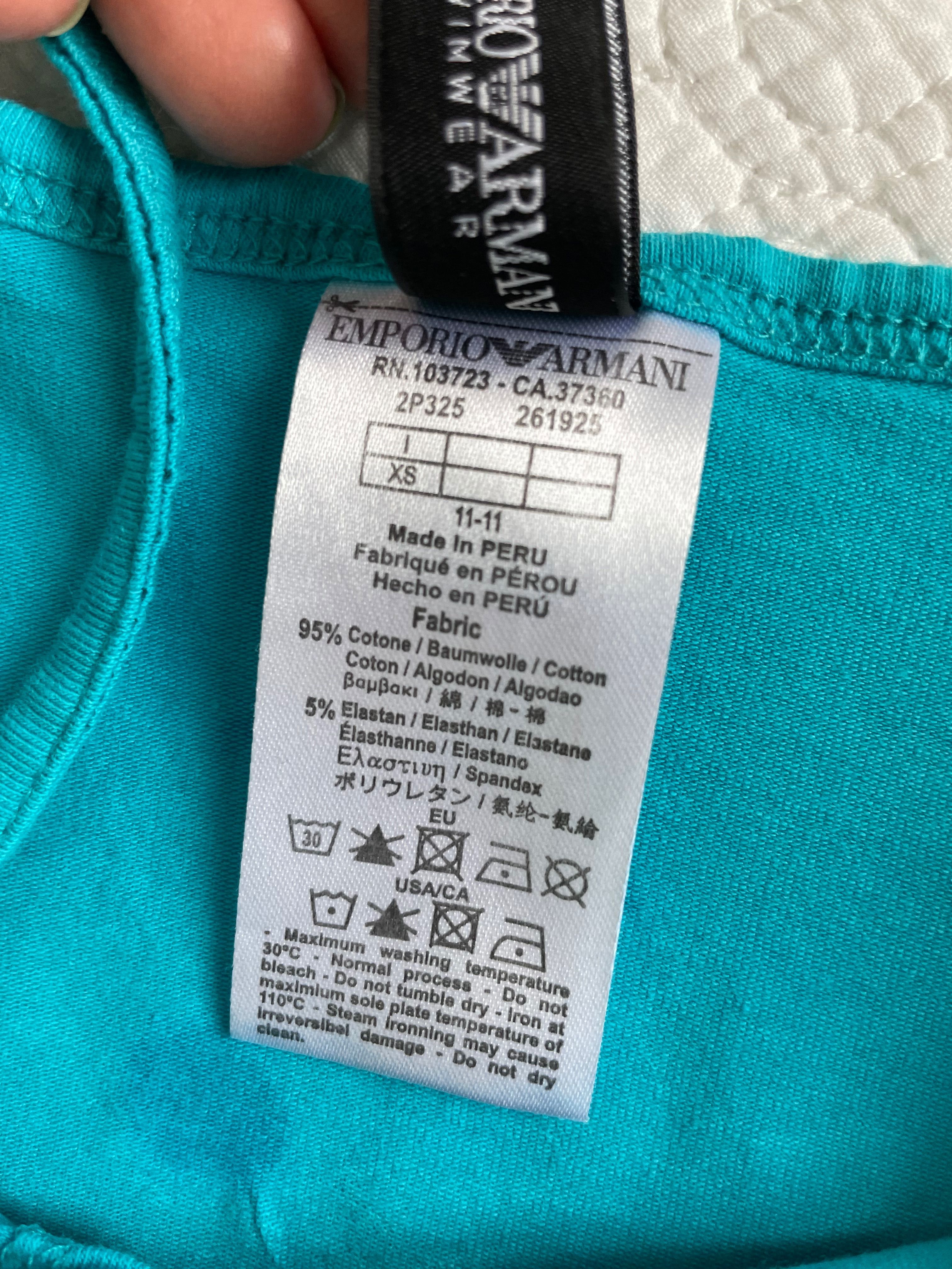 Сарафан от Emporio Armani цвета бирюзы, XS