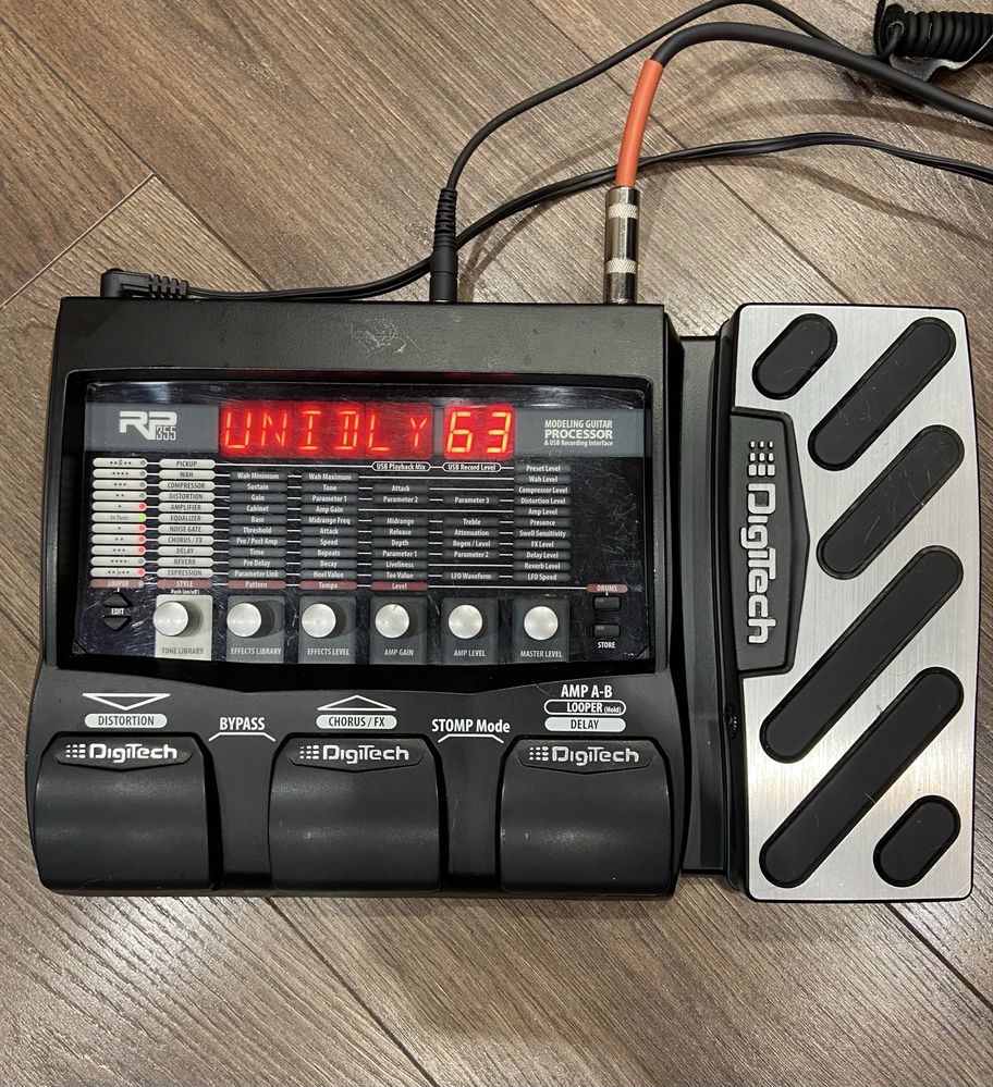 Digitech RP‑355 Multi‑Effects Processor — состояние 9/10