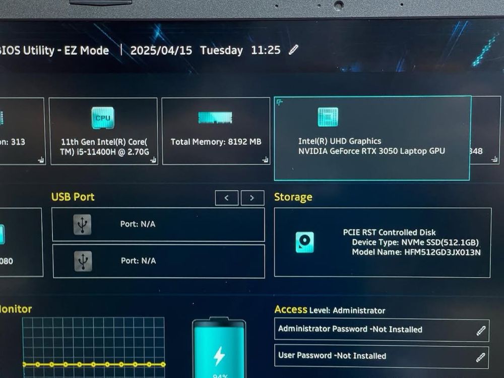 Игровой Ноутбук Asus Tuf Gaming F15 Core i5-11|8Gb|SSD512Gb|RTX3050