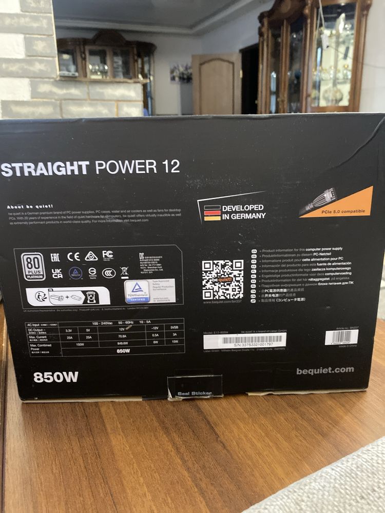 Блок питания 850w Be quiet Straight power 12 блок питания