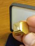 Золотой перстень 750 пробы с бриллиантом