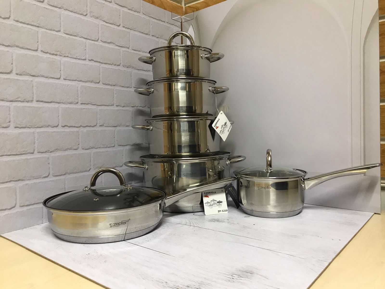 Набор кастрюль vicalina. Zepter. 6в1. 12в1. Доставка