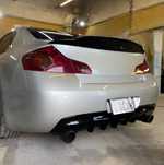 Диффузор под квадратный номер на задний бампер Infiniti G35 /G37