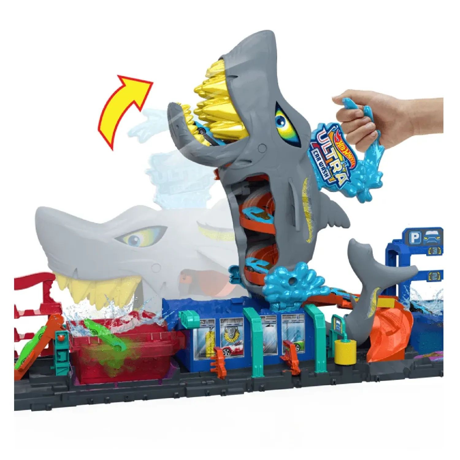 Hot wheels автомойка с акулой, хот вилс