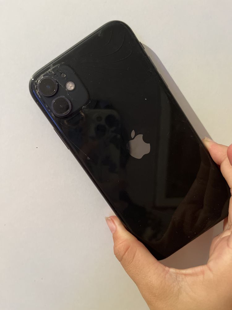 iPhone 11 64GB, Face ID жоқ, артқы жағы сынған