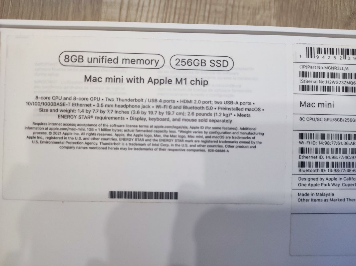 Mac mini M1 8gb/256gb + сумка в подарок