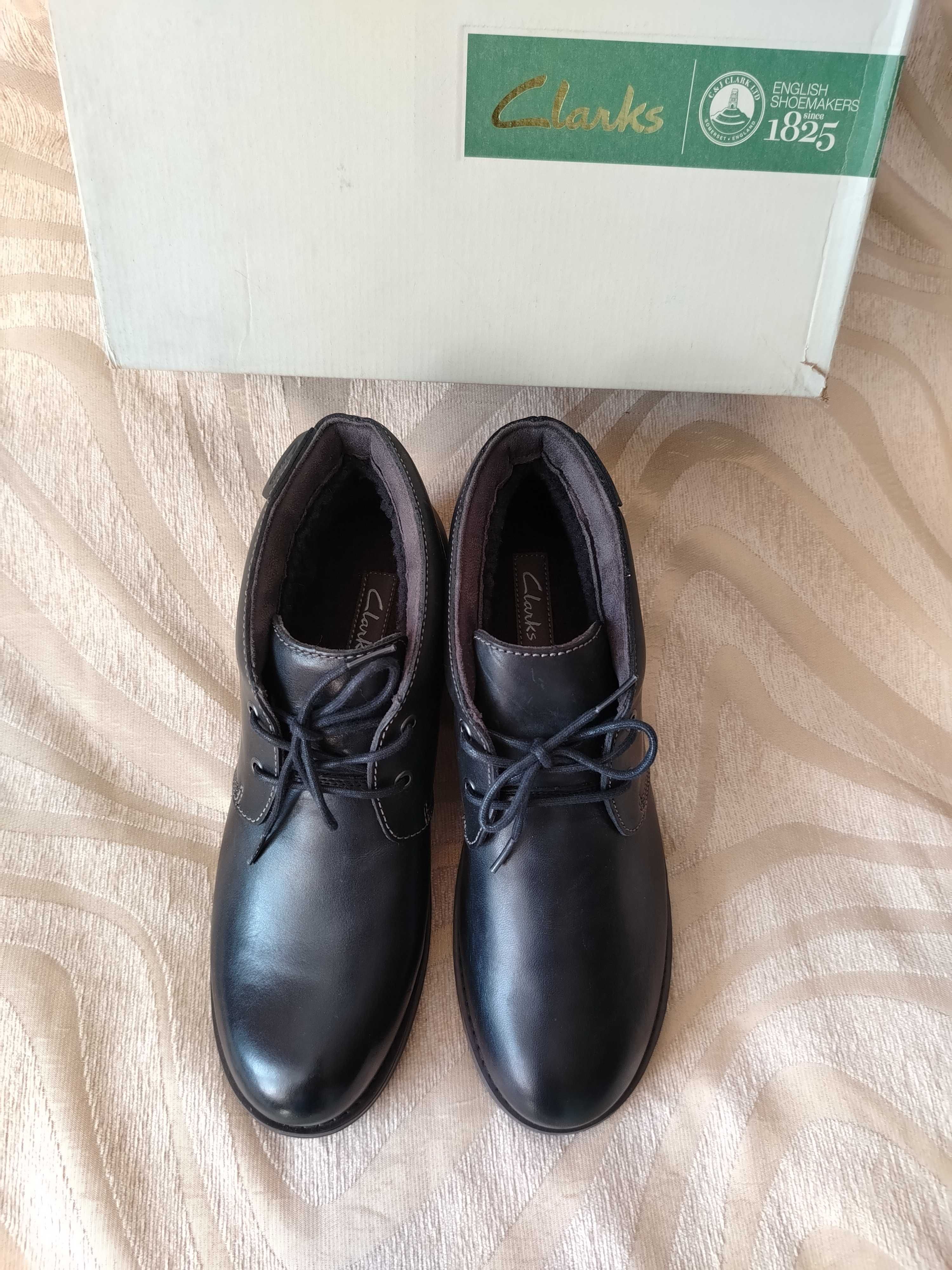 Clarks /разм-45/ НОВАЯ ОБУВЬ зимние ботинки полуботинки сапоги на меху